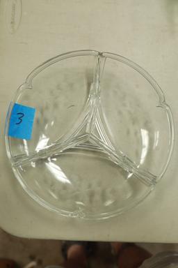 Footed Etched Crystal Bowl