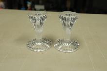 Pair of Marquis Waterford Crystal Candlesticks