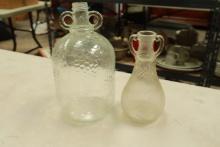 2 Double Handled Vinegar Jars