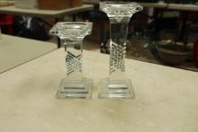 2 Galway Crysal Candlesticks