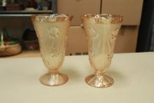 2 Iris & Herringbone Vases