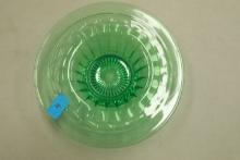 Vaseline Glass Depression Bowl