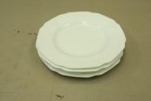 4 Milk Glass Plates with Grapevine Pattern