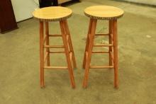 Pair of Round Bar Stools