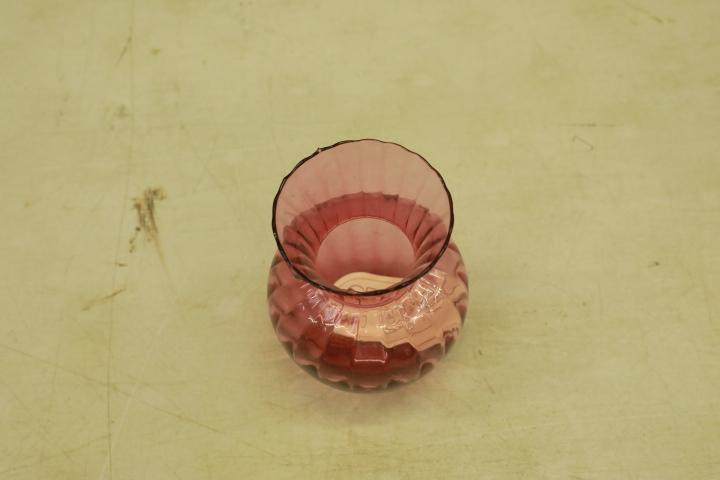 Cranberry Glass Vase