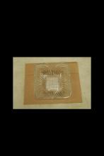 Square Etched Crystal Bowl