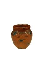 Contemporary Amber Art Glass Vase