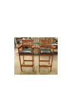 Pair of Wooden Bar Chairs with Arm Rests