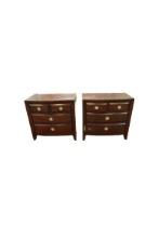 Pair of Contemporary 4 Drawer Nightstands