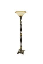 Mordern Torchiere Floor Lamp with Glass Shade