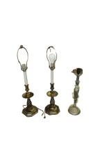 2 Brass Lamps & Lamp