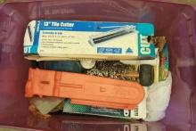 Box of Assorted Tools & Misc