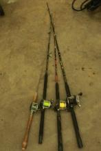 4 Trolling Rods & Reels