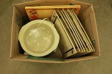 Box of Plates & Crock Pot