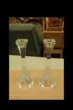 2 Crystal Candlesticks