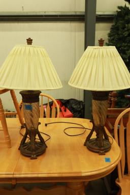 Pair of Modern Glass Table Lamps