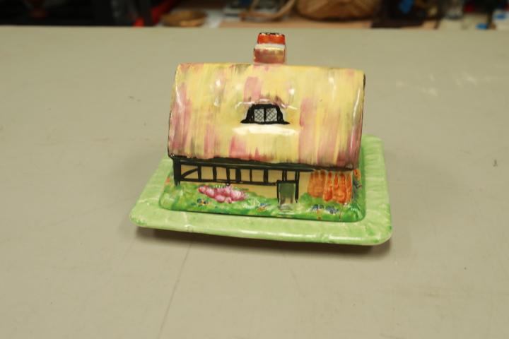 Old english Porcelain Cheese Box