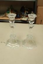 Pair of Crystal Candlesticks