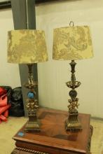 Pair of Vintage Hollywood Regency Style Table Lamps