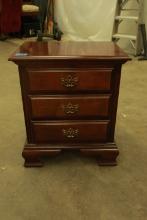 American Drew Cherry 3 Drawer Nightstand