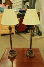 Pair of Metal Table Lamps