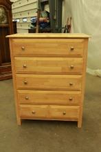 Modern Wooden 5 Drawer Chest