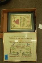 2 Framed Cross stitch Pieces