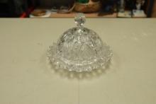Antique Pressed Glass Butter Dish