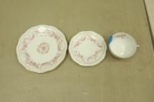 Limoge Tray, Saucer & Plate