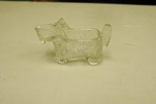 Vintage Glass Dog Candy Container