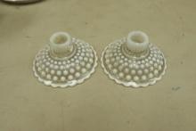 Pair of Moonstone Candle Holders