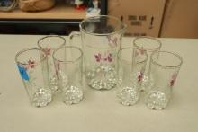 Vintage Pitcher & Glass Set