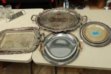 8 Silver Plated Trays