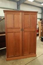 Antique Oak Sectional Wardrobe
