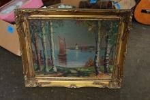 Gold Fraemed Scenic Print