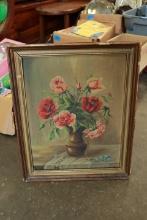 Antique Framed Floral Painting