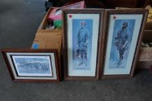 3 Framed Civil War Prints