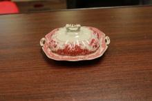 Antique Ironstone Covered Dish