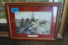 Full Cry Framed Fox Hunting Print