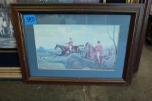 Framed Fox Hunting Print
