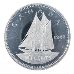 Canada 1987 Silver 10 C PF67 UHC ICCS