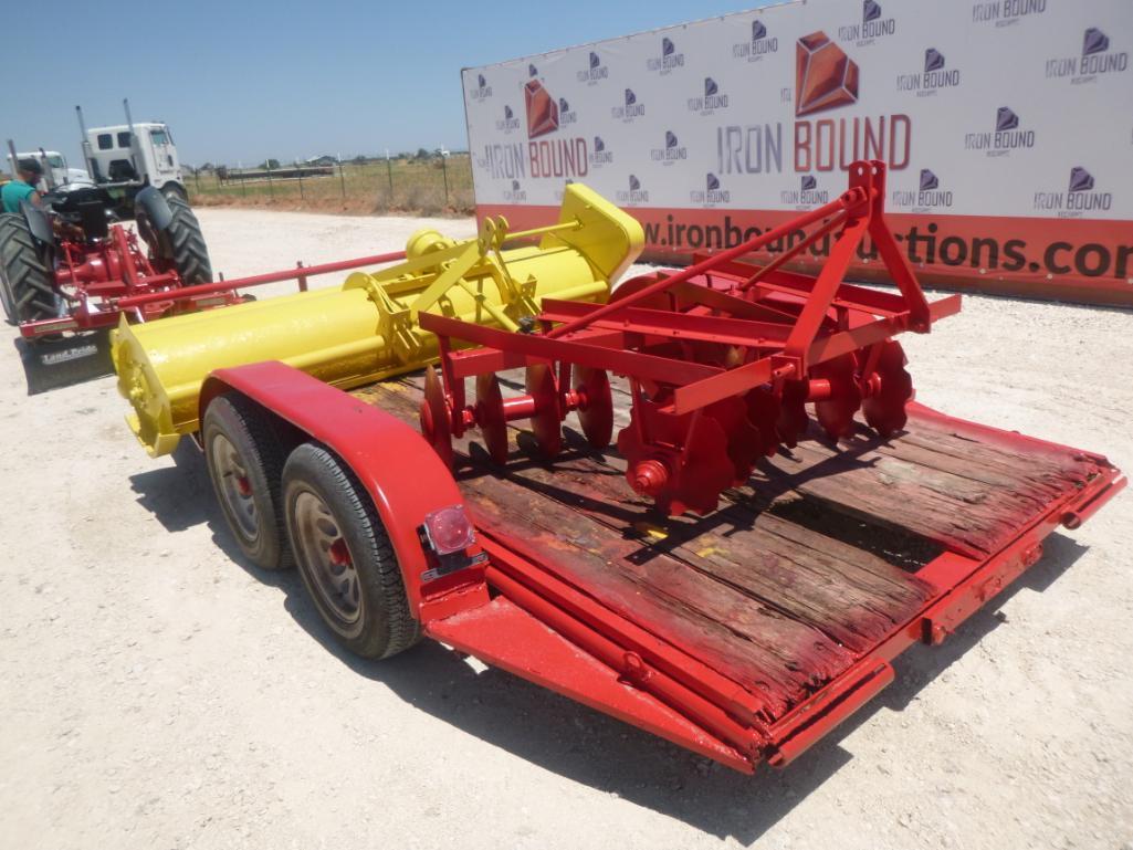 Ford 600 Tractor with Utility Trailer, Attachments