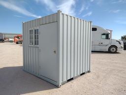 Unused 9ft x 7ft Container with 1 Side Door and a Window