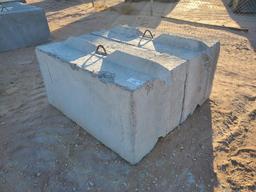 (2) Concrete Retaining Blocks 6ft X 2ft