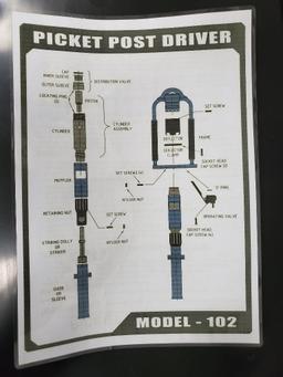 Unused Marchant Air Driven Picket Post Driver