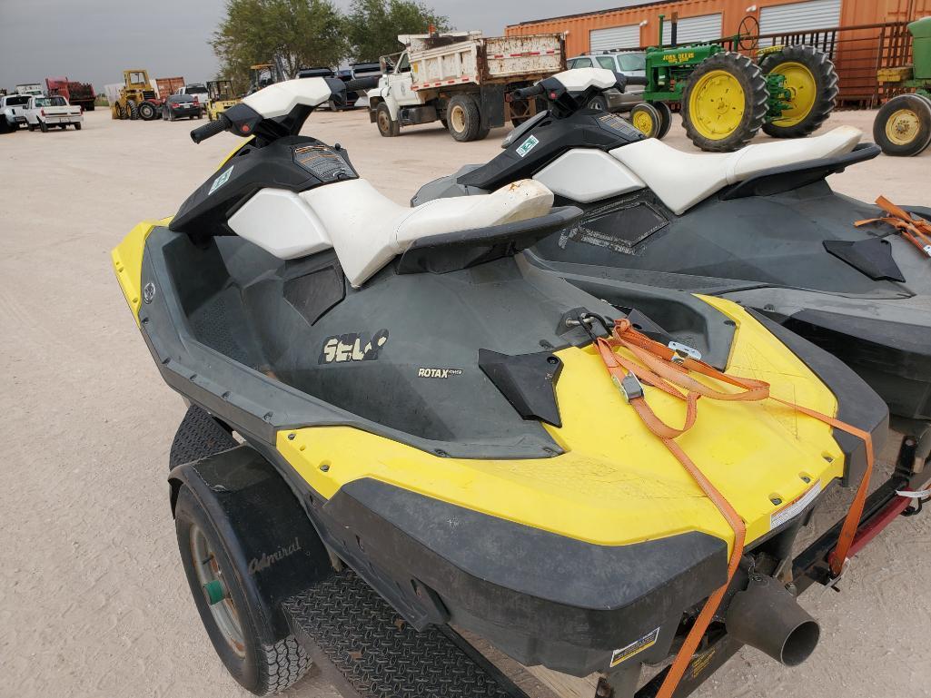 (2) 2014 Sea-Doo Jet Skis & Trailer