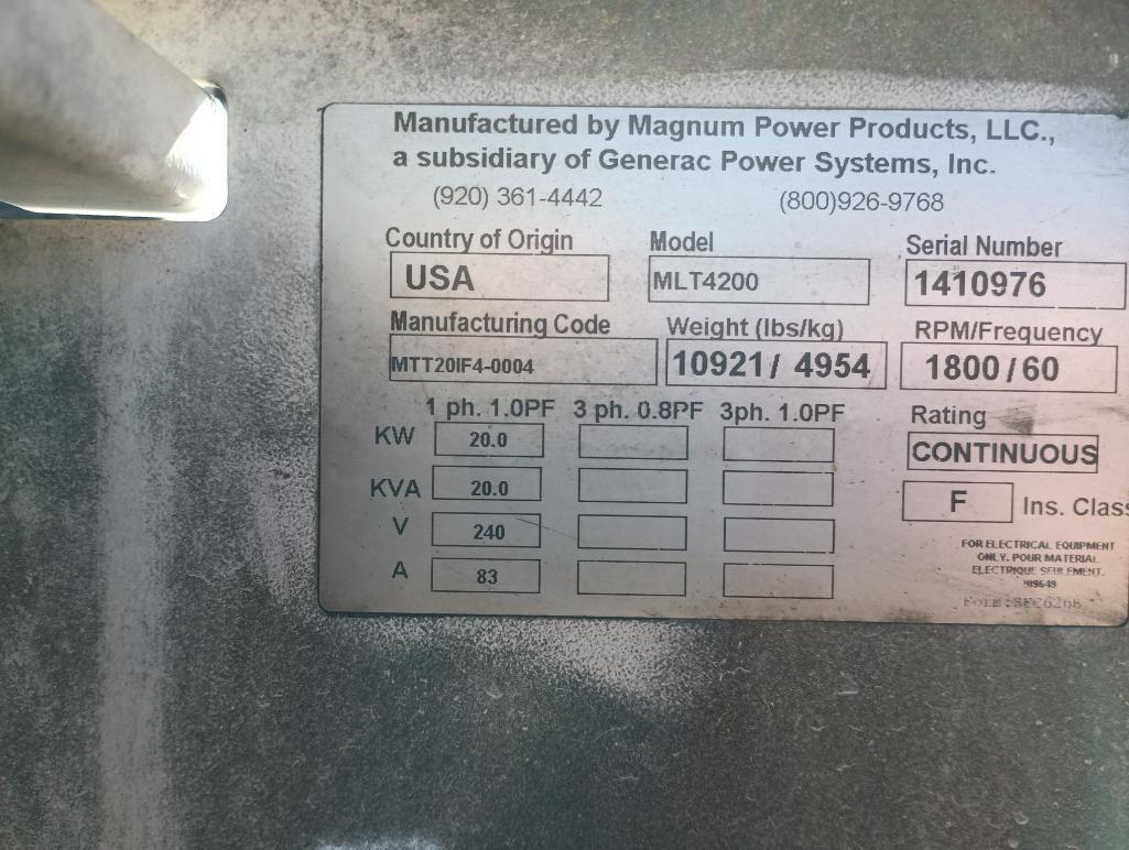 Magnum MLT200 Light Tower Combo Unit