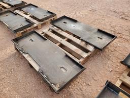 (2) Unused Skid Steer Weldable Quick Plates