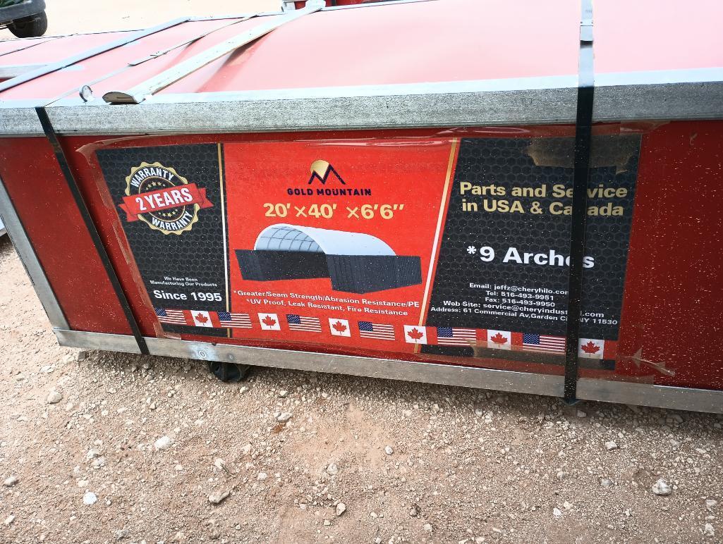 Unused Gold Mountain Dome Container Shelter 20' x 40' x 6'6''