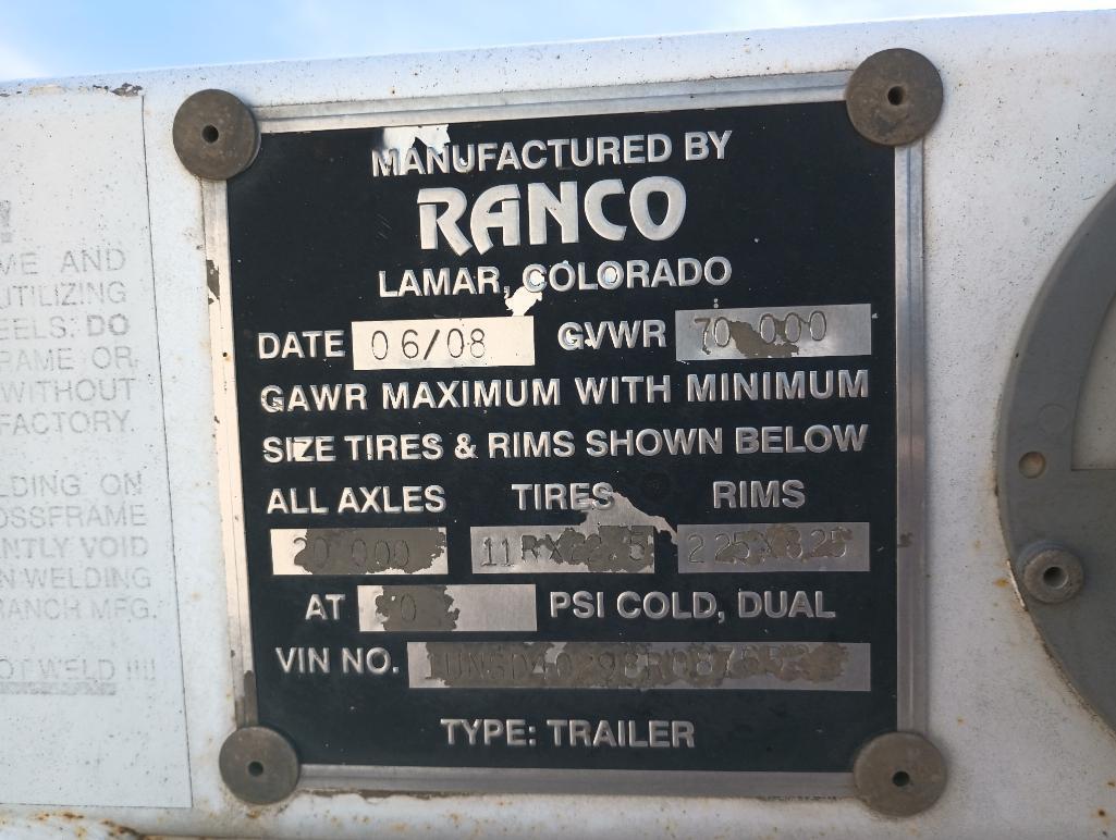 2008 Ranco Belly Dump Trailer